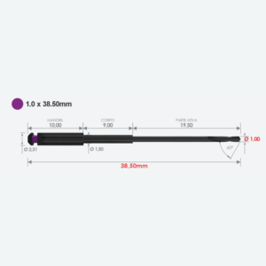 Broca EG DSM 1.0×38,5 mm para Endodontia Guiada